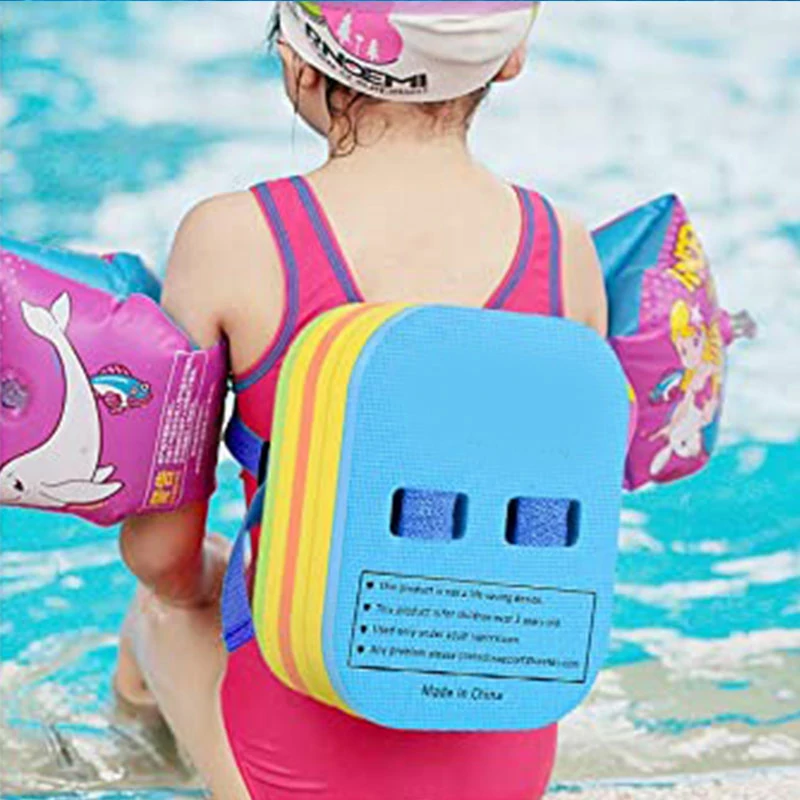 Backpack style swimming assisted floating board
